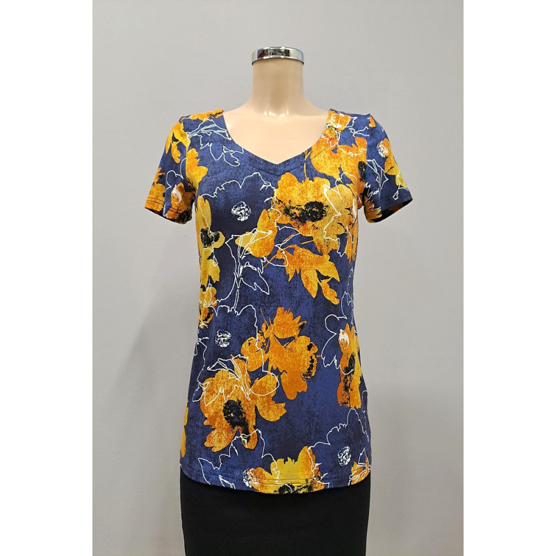 Střih - Soňa, dámská halenka s krátkým rukávem vel. S-3XL