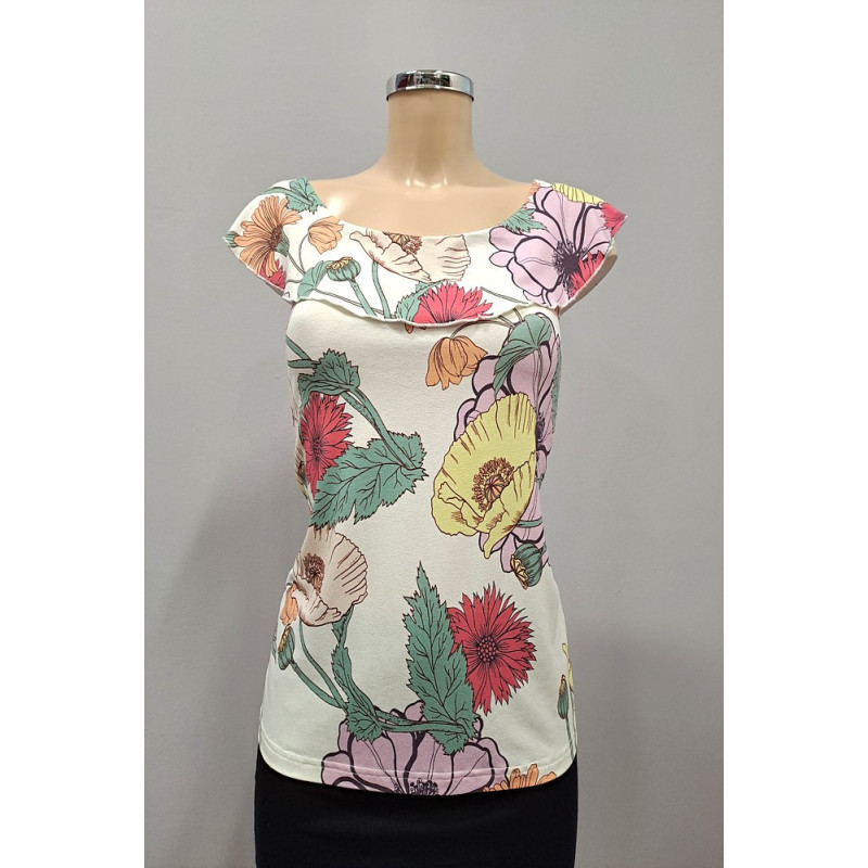 Střih - Anděla, dámský top s volánem vel. XS-4XL, 36-50