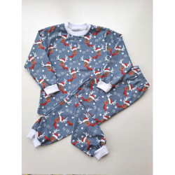Střih - pyžamo s dlouhými rukávy a dlouhými nohavicemi vel. 86-122