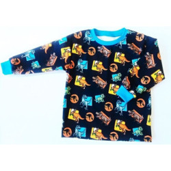 Střih - tričko chlapecké s dlouhými rukávy vel. 86-122