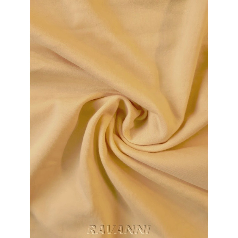 Bavlněný úplet jednolíc - vanilková