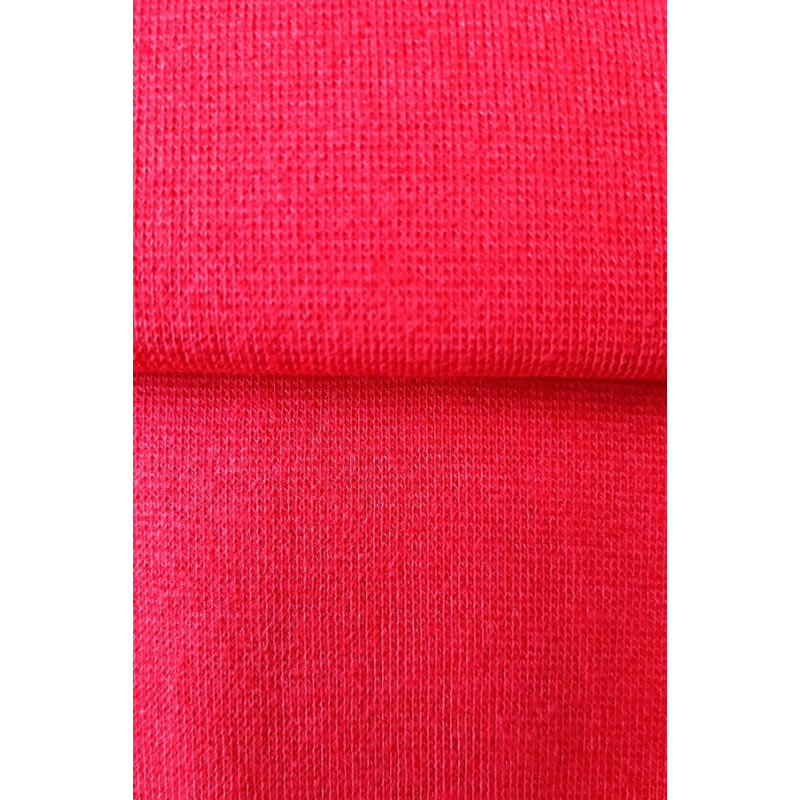 Bavlněný úplet s elastanem patent/náplet 1:1 - červená