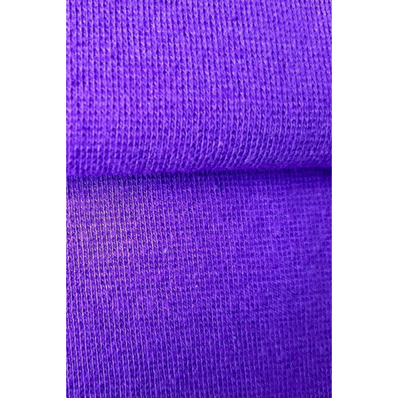Bavlněný úplet s elastanem patent/náplet 1:1 - fialová