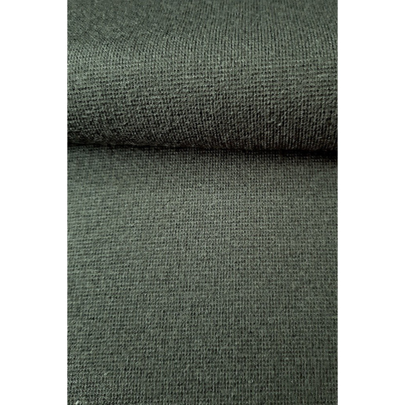 Bavlněný úplet s elastanem patent/náplet 1:1 - khaki