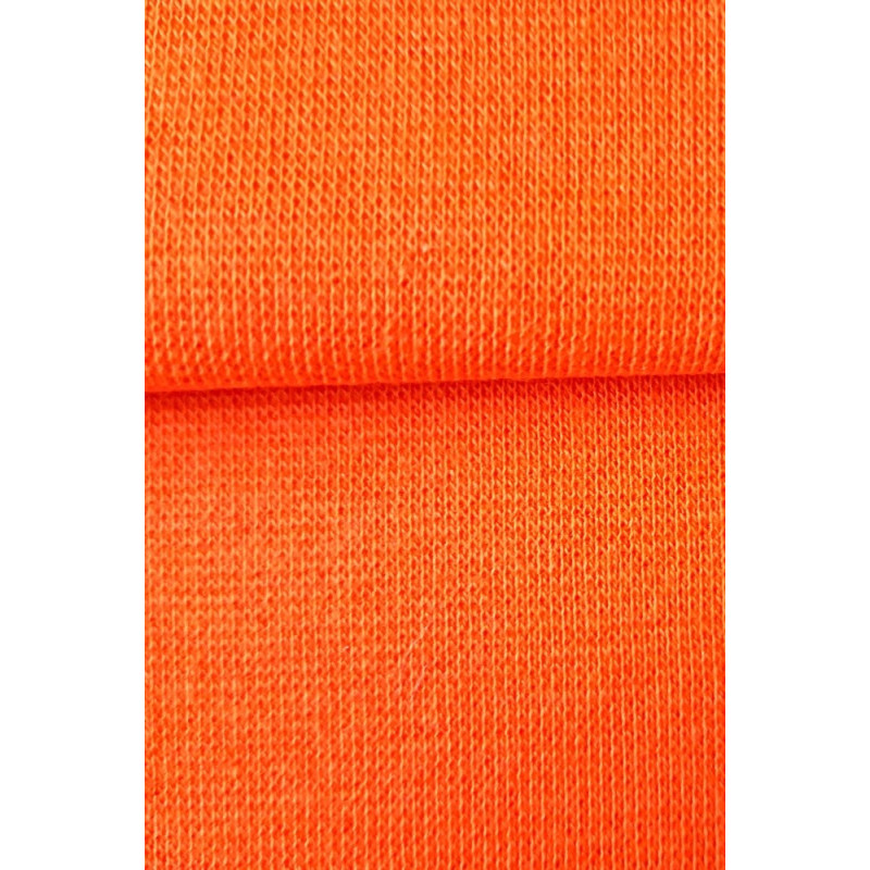 Bavlněný úplet s elastanem patent/náplet 1:1 - oranžová