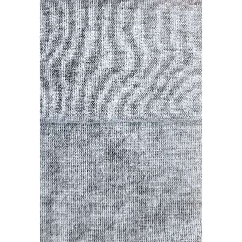 Bavlněný úplet s elastanem patent/náplet 1:1 - šedá, melír