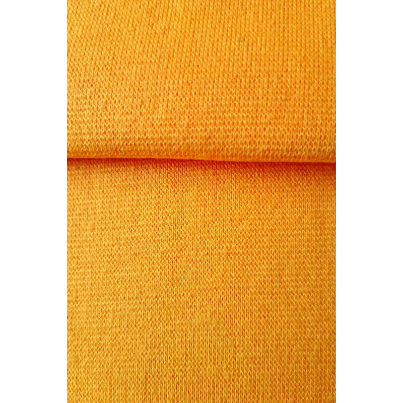 Bavlněný úplet s elastanem patent/náplet 1:1 - žlutá sytá