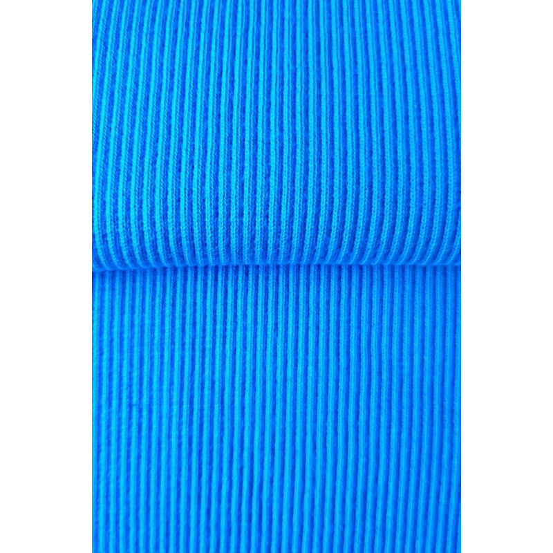 Bavlněný úplet s elastanem patent/náplet 2:2 - tyrkys