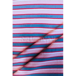 Bavlněný úplet s vyplétanými proužky a lurexem