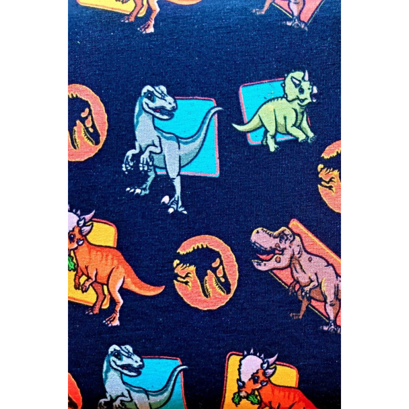Jednolíc s licenčním potiskem - Dinosauři modrá
