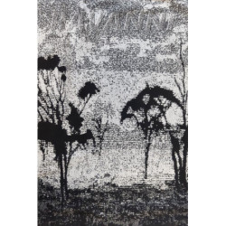 Šatovka žakár oboustraná bordura - stromy