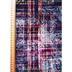 Šatovka žakár potisk káro - pestrá kostka