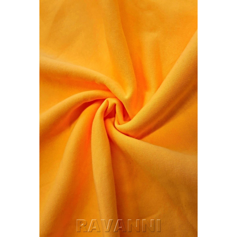 Teplákovina  počesaná, jednobarevná - žlutá 290