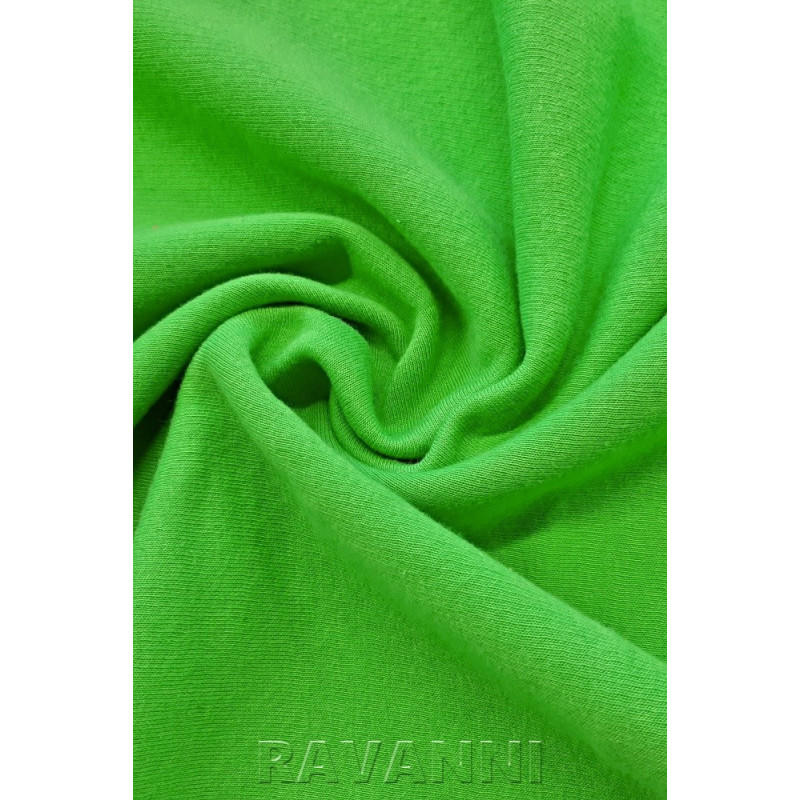 Teplákovina nepočesaná, jednobarevná - zelená 290