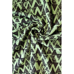 Teplákovina nepočesaná, potisk - zelená