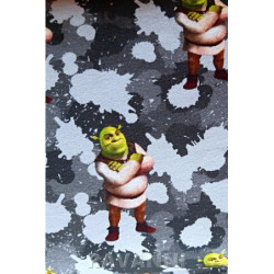 Teplákovina s licenčním potiskem - French Terry Shrek