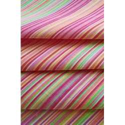 Tkanina s pastelovými proužky - pink