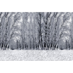 Viskóza tisk  - krajina - základ, raport 84 cm, panel