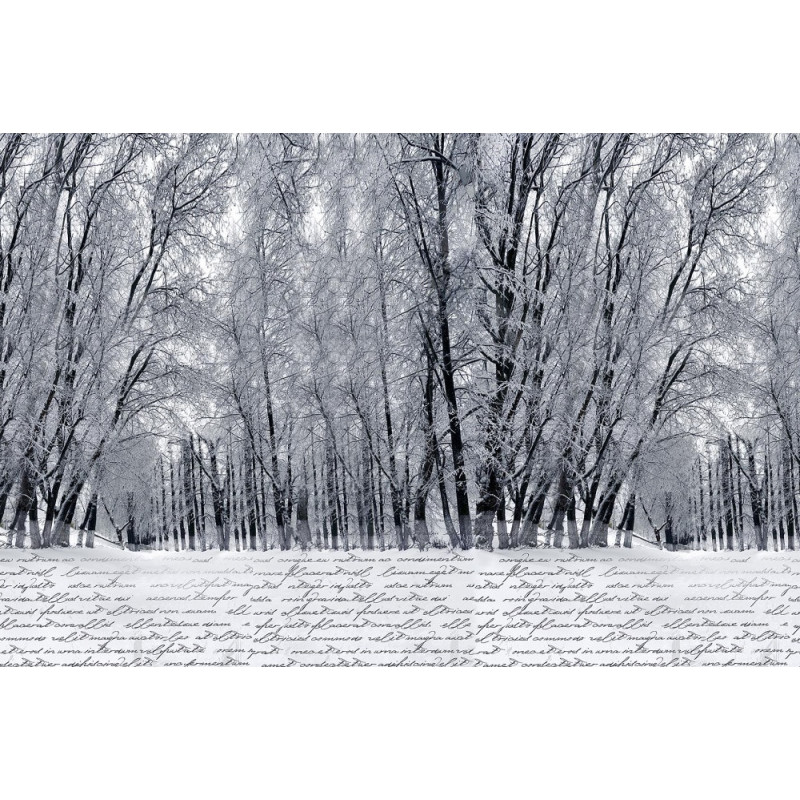 Viskóza tisk  - krajina - základ, raport 84 cm, panel