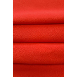 Bavlněný úplet s elastanem jednolíc - oranžová