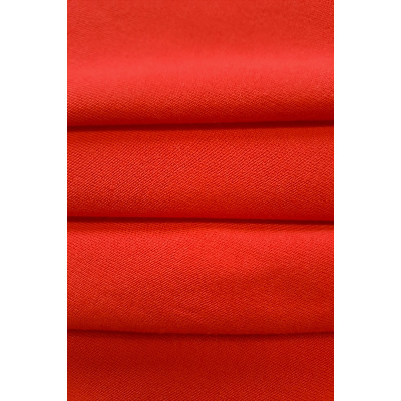 Bavlněný úplet s elastanem jednolíc - oranžová