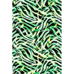Viskóza tisk - svěží zelený, prémiová kvalita