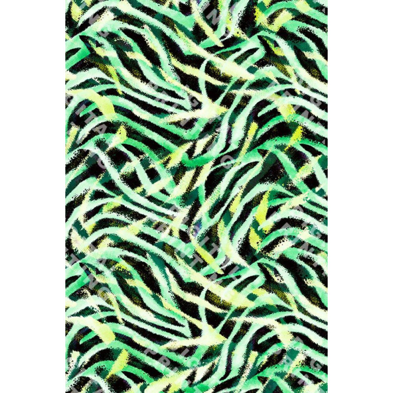 Viskóza tisk - svěží zelený, prémiová kvalita