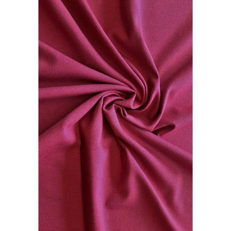 Bavlněný úplet jednolíc - bordó