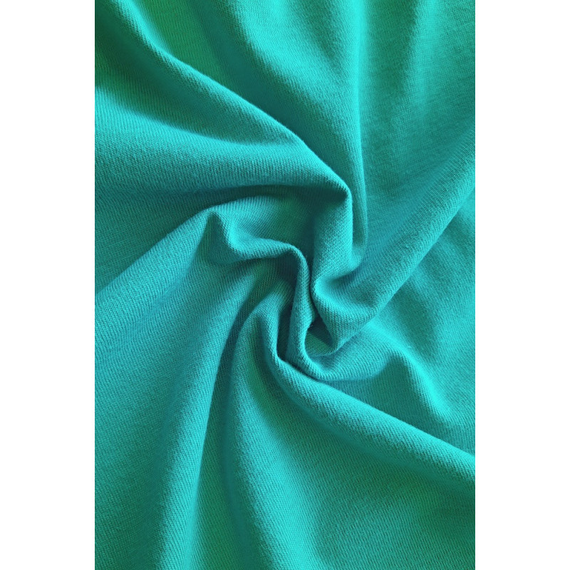 Bavlněný úplet jednolíc - smaragdová