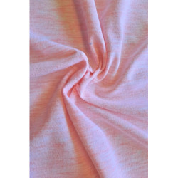 Bavlněný úplet jednolíc - růžová melír