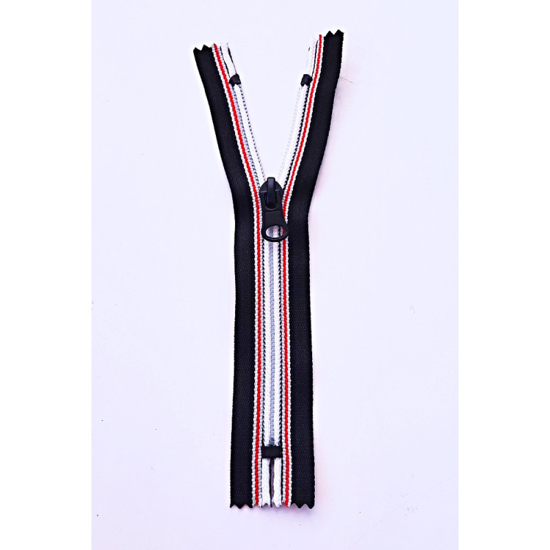 Krátký zip kapsový - lampas 16 cm, spirála 8 mm