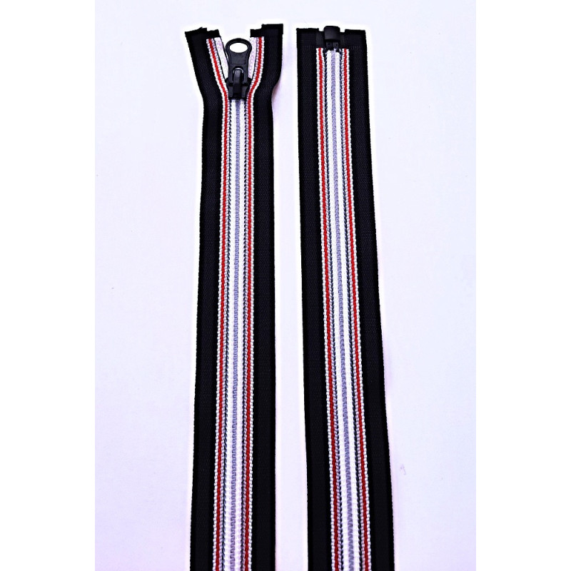 Dlouhý zip dělitelný - lampas 80 cm, spirála 8 mm