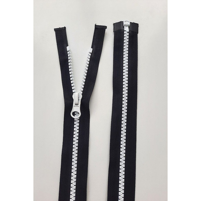 Dlouhý zip dělitelný - středně hrubý 70 cm, zuby 6 mm