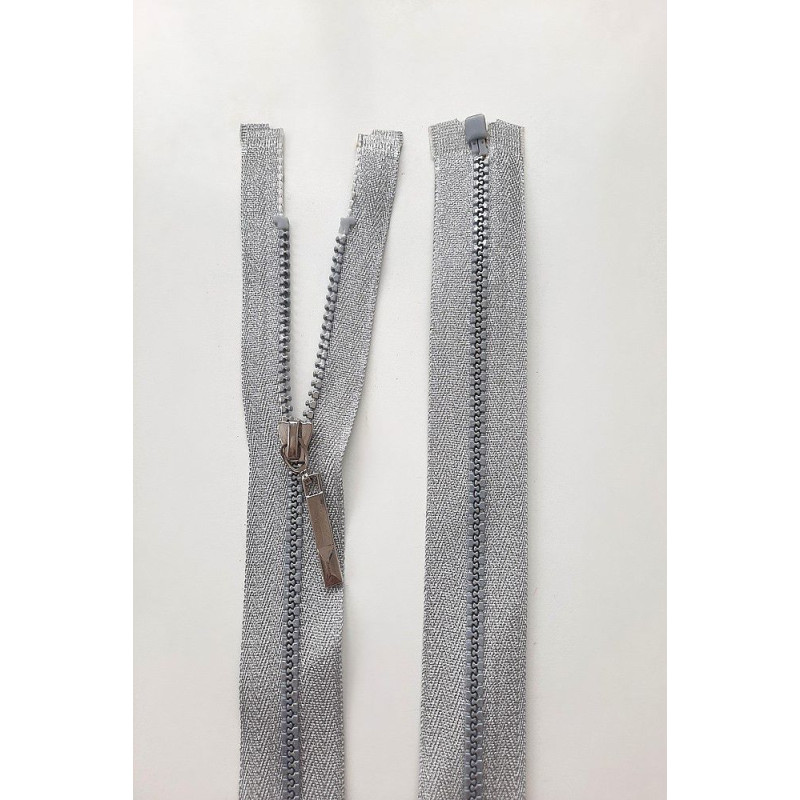 Dlouhý zip dělitelný - středně hrubý 64 cm, zuby 6 mm