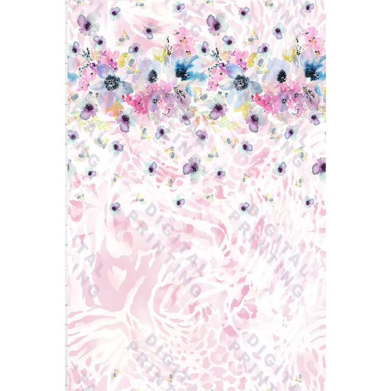 Viskóza tisk  - letní raport 120 cm, panel