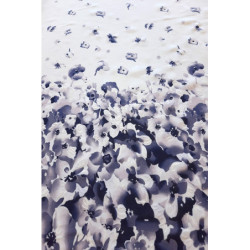 Šifon s potiskem, oboustranná bordura s kvítky