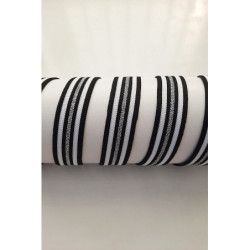 Lampas černá/bílá/stříbrná