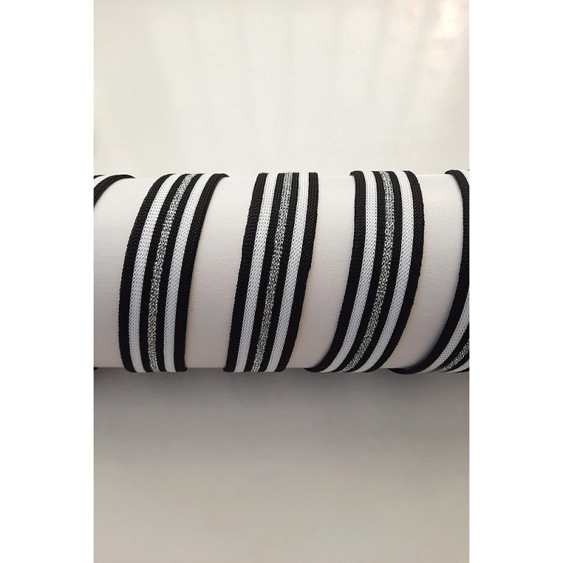 Lampas černá/bílá/stříbrná