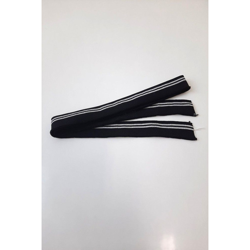 Porta s lurexem  3*120, černá/stříbro