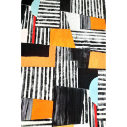 Viskóza tisk - geometrický, raport 72, panel