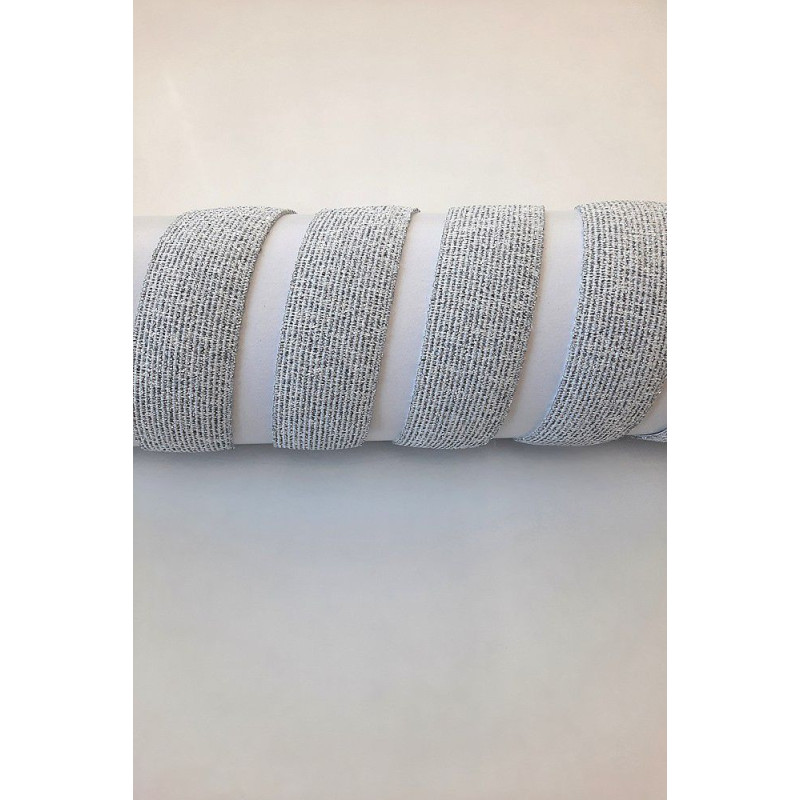 Pruženka, bílá/stříbro, 30