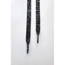 Designová šňůra/tkanička černá/stříbrná 1, 125