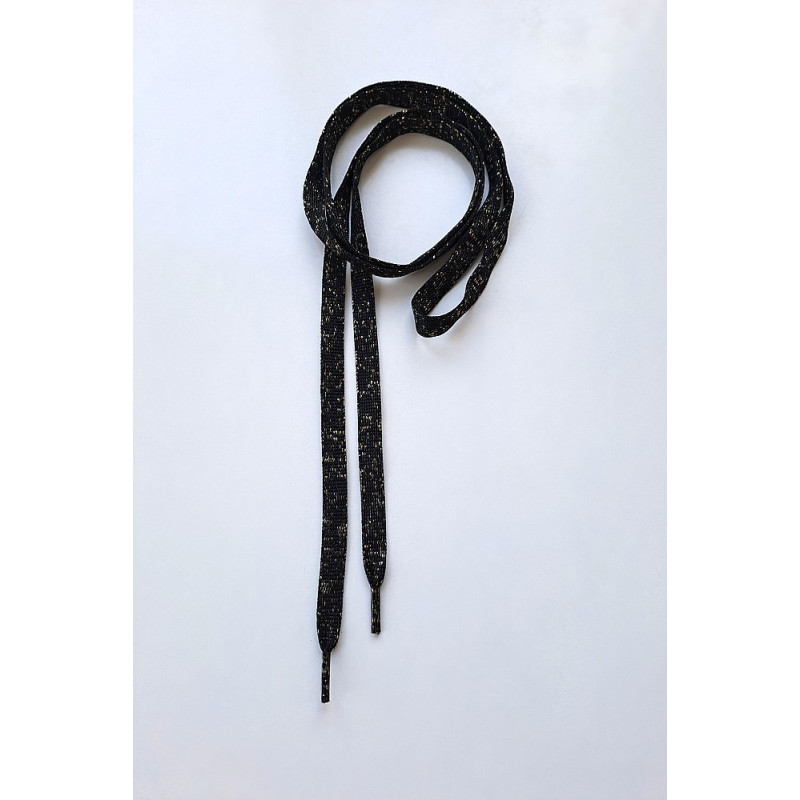 Designová šňůra/tkanička černá/zlatá 2, 125