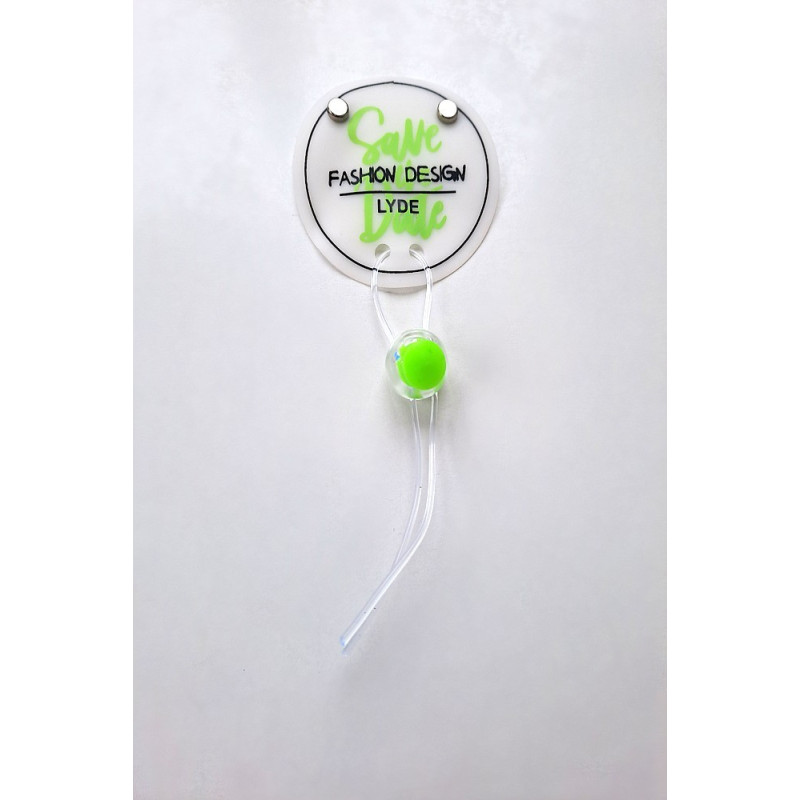 Nášivka, silikon s lankem a brzdičkou, zelená