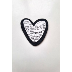 Nášivka, textil srdce OUTDOORS