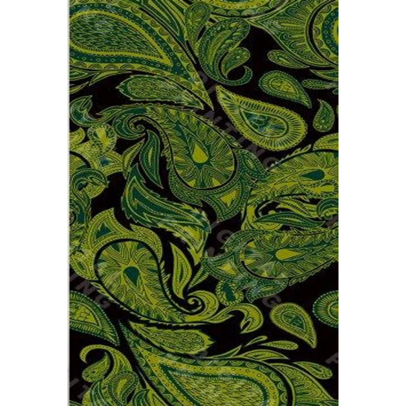 Viskóza tisk - kašmír, zelená, prémiová kvalita