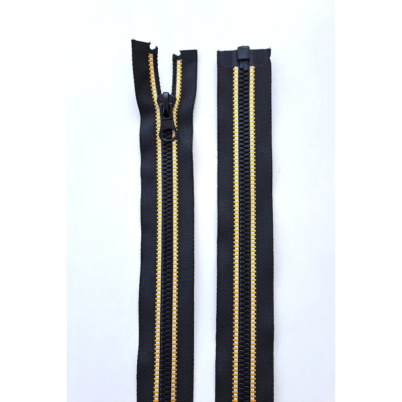 Dlouhý zip dělitelný - středně hrubý 70 cm, zuby 6 mm kostěný
