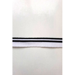 Pruženka/lampas proužek bílá/černá