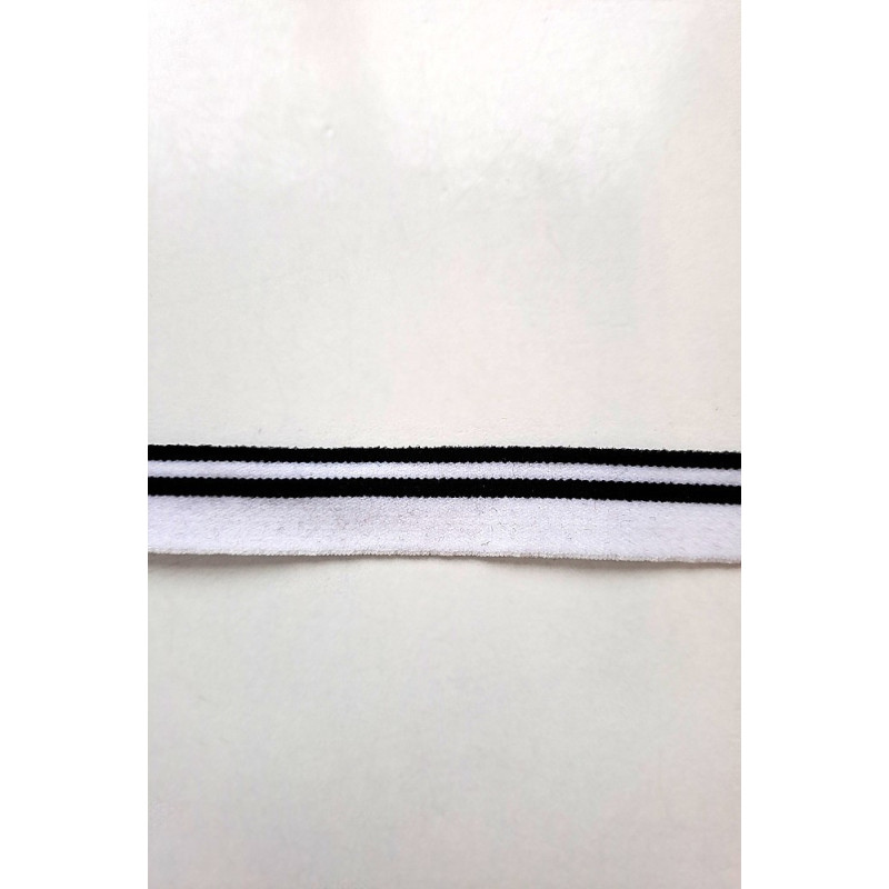 Pruženka/lampas proužek bílá/černá