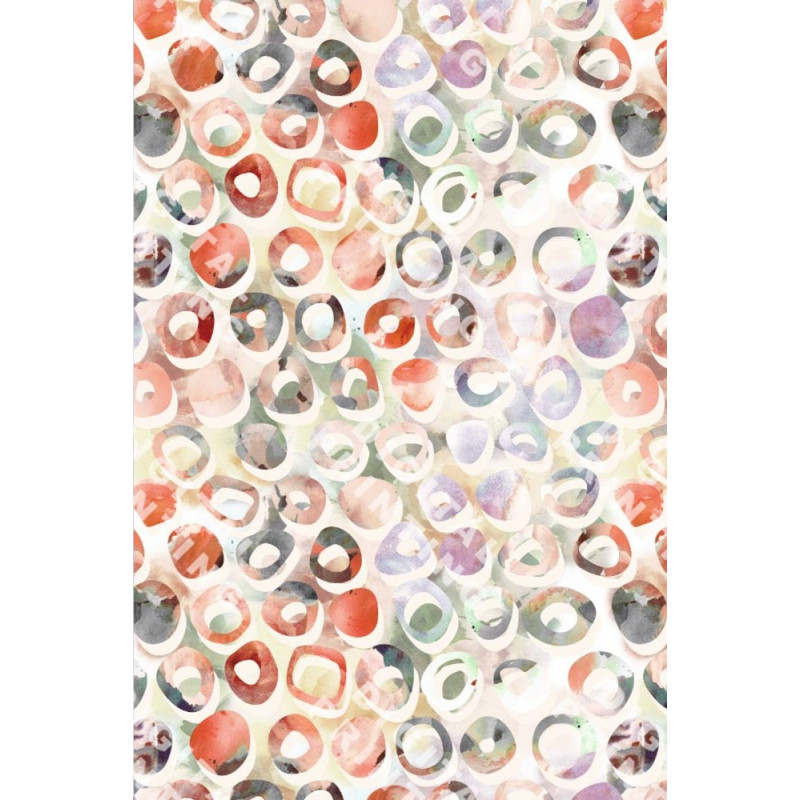 Viskóza tisk - kroužky, prémiová kvalita